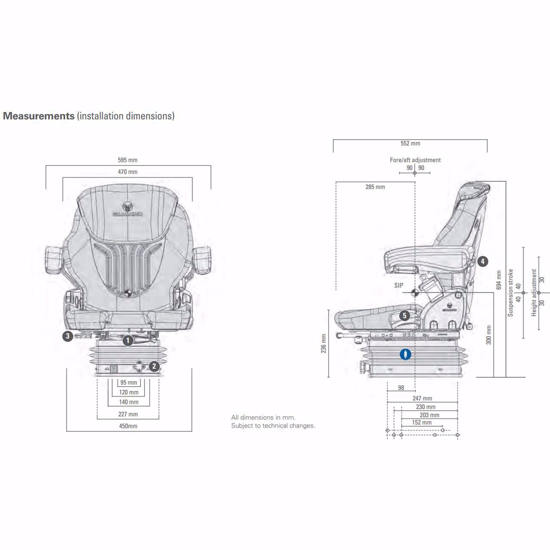 Grammer Compacto Basic M for Agri Driver Seats Driver Seats for